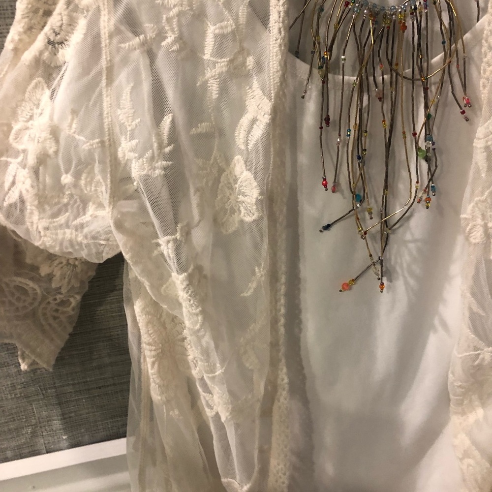 Boho Long lace jacket/ shawl
